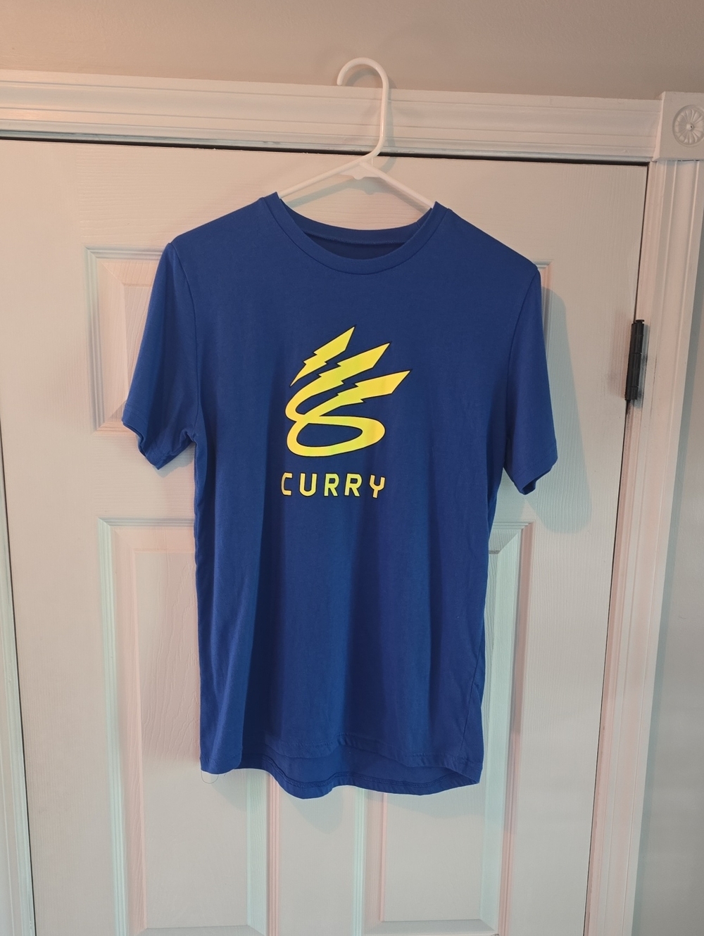 Under Armour Blue Tee with Yellow Curry Logo